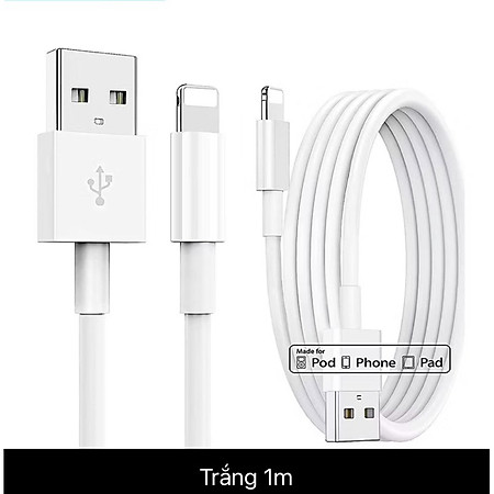 Dây cáp sạc nhanh 1 mét, đầu usb cho phone 13, 12, 11, Xs/max, X, 7 Plus - cáp usb to light
