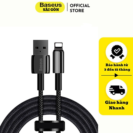 Cáp sạc nhanh Baseus tungsten gold fast charging data cable 2.4A USB-IP CALWJ-A01- Hàng chính hãng