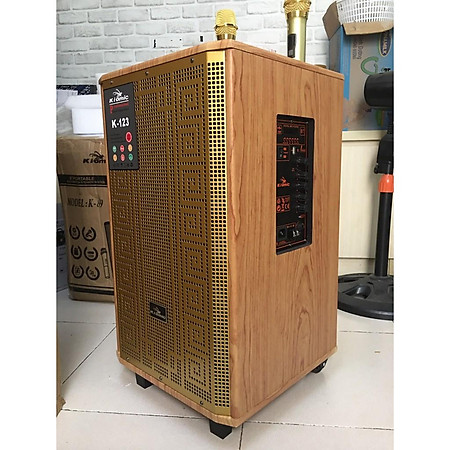 Siêu phẩm Loa kéo Kiomic cao cấp K123 bass 30 âm thanh khủng - Kèm 2 mic không dây cao cấp- Hàng chính hãng