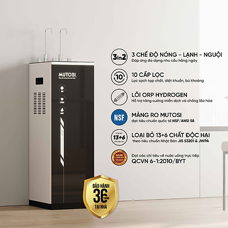 Máy lọc nước nóng lạnh 10 lõi - Hàng chính hãng Mutosi MP-S1011
