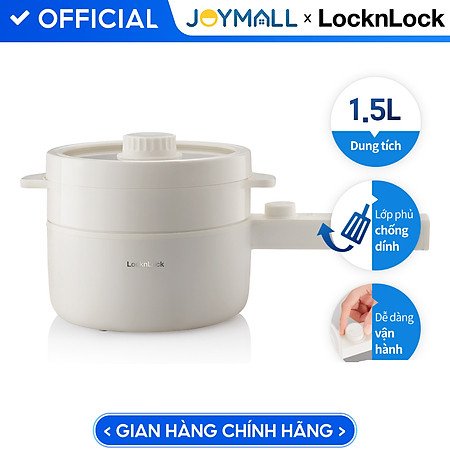 Nồi điện đa năng Locknlock Electric multi pot EJP436IVY 220V, 50Hz, 600W, 1.5L- Màu ngà - Hàng chính hãng