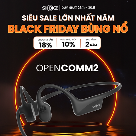 Tai nghe Bluetooth truyền âm thanh qua xương Shokz OPENCOMM2/OPENCOMM2 UC - Hàng Chính Hãng