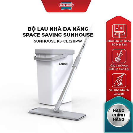 Bộ lau nhà đa năng Space Saving Sunhouse KS-CL3211P
