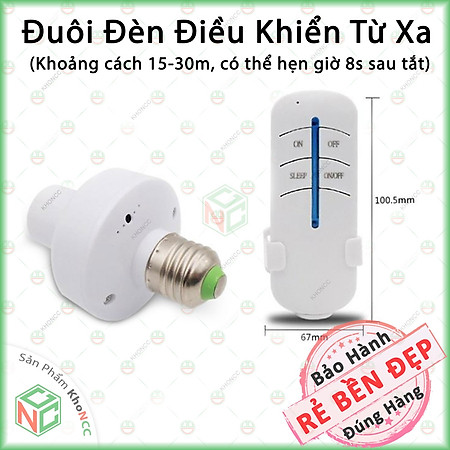 Đuôi Đèn Điều Khiển Từ Xa - Tiện Lợi Khi Sử Dụng Ban Đêm Đi Ngủ Remote Kế Bên - KLM-DDDKTX-E27 (Màu Trắng)