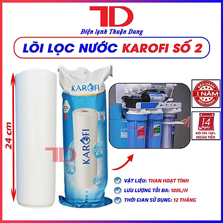 Bộ 3 lõi lọc nước Karofi 1,2,3 dùng cho máy lọc nước RO hàng chính hãng - Điện Lạnh Thuận Dung