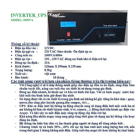 Máy chuyển đổi dòng điện inverter 1000VA
