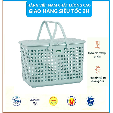 Làn nắp Hokori Việt Nhật , Làn đi sinh đựng đồ mẹ và bé , giỏ xách đi siêu thị đựng đồ siêu to - Hàng Việt Nam