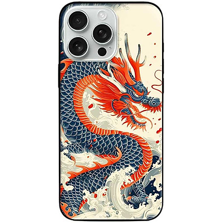 Ốp lưng cho iPhone 14 - iPhone 14 Plus - iPhone 14 Pro - iPhone 14 Pro Max - Rồng Xanh Trên Biển - Hàng Chính Hãng