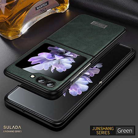 Ốp lưng da cho Samsung Galaxy Z Flip 5 hiệu SULADA viền mềm chống sốc cao cấp - Hàng chính hãng.
