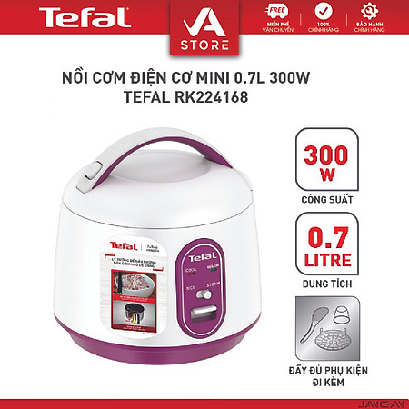 Nồi cơm điện cơ mini Tefal RK224168 0.7L - BH 2 năm - Hàng Chính Hãng