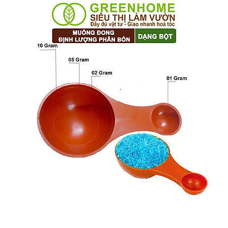 Muỗng Đong Định Lượng Greenhome, 2 Đầu, Chia Vạch Sẵn, Tiện Lợi, Đong Phân Bón Dạng Bột, Gia Vị