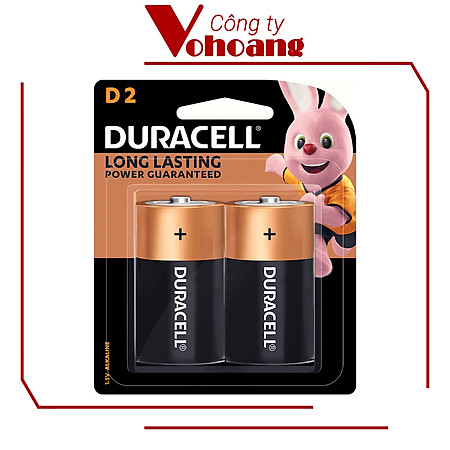 Vỉ 2 Viên Pin Đại ( Pin D ) 1,5V DURACELL Siêu Bền - Hàng chính hãng