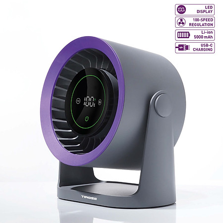 Quạt tích điện để bàn USB Tiross TS3420 - Hàng chính hãng