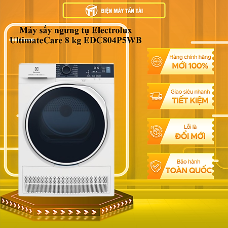 Máy sấy ngưng tụ 8kg EDC804P5WB UltimateCare 500 - Hàng chính hãng (chỉ giao HCM)