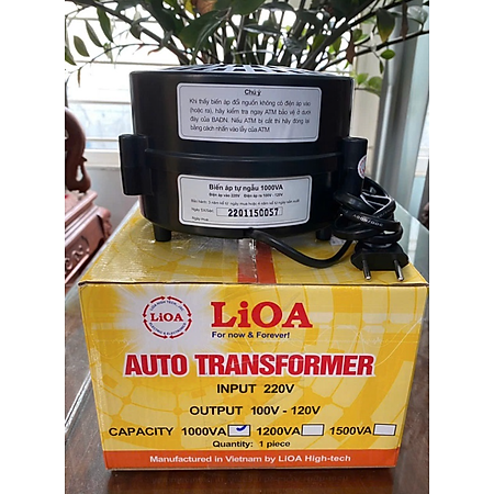 Biến Áp Đổi Nguồn Hạ Áp LiOA - Biến Áp Đổi Nguồn LiOA 1000/1200/1500/2000VA( Điện Vào 220V- Điện Ra 100/120V) - MITA