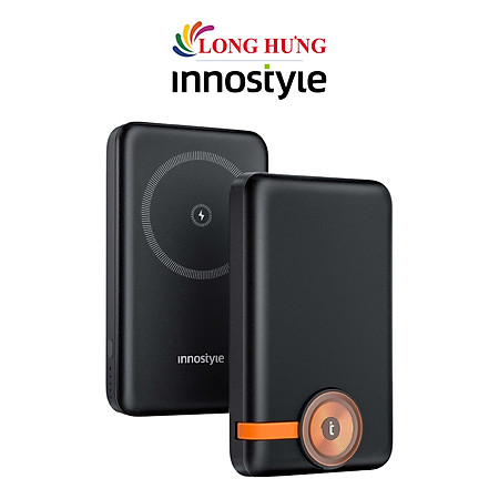 Sạc dự phòng từ tính không dây Innostyle PowerMag Duo 2 in 1 10000mAh IW202 - Hàng chính hãng