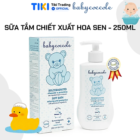 Sữa tắm giữ ẩm cho bé Babycoccole 0M+ chiết xuất hoa sen