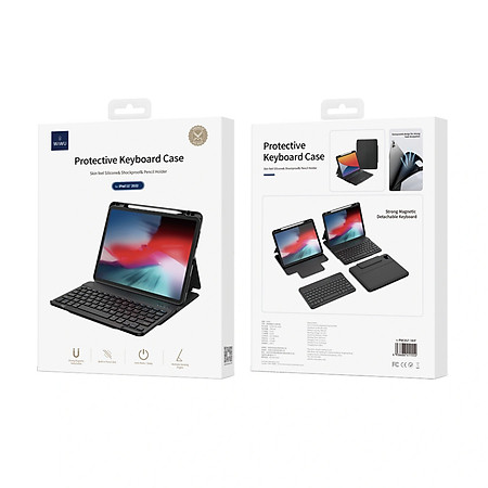 Bao da bàn phím IPad Gen 10 2022/ Pro 11 in M1 /M2 /Air 4, 5 10.9 / Gen 9 10.2 inch WIWU Folio Protective Keyboard Case - Hàng chính hãng
