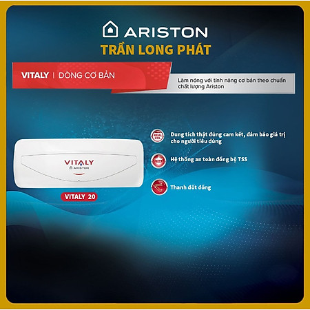 Máy Nước Nóng Gián Tiếp Ariston Vitaly Slim 20L