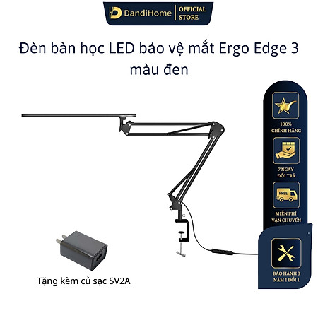Đèn bàn học bảo vệ mắt DandiHome Ergo Edge chống cận để làm việc, học tập có thể kéo dài và gấp gọn - 3 phiên bản