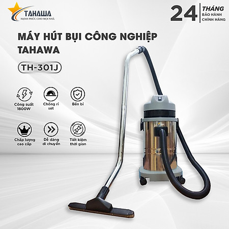 MÁY HÚT BỤI CÔNG NGHIỆP HÀNG NHẬP KHẨU CHÍNH HÃNG TAHAWA TH-301J - dòng máy vệ sinh dành cho gia đình, văn phòng hoặc các công trình có diện tích vừa và nhỏ. Thiết kế máy hút bụi công nghiệp bền, đẹp, ổn định.