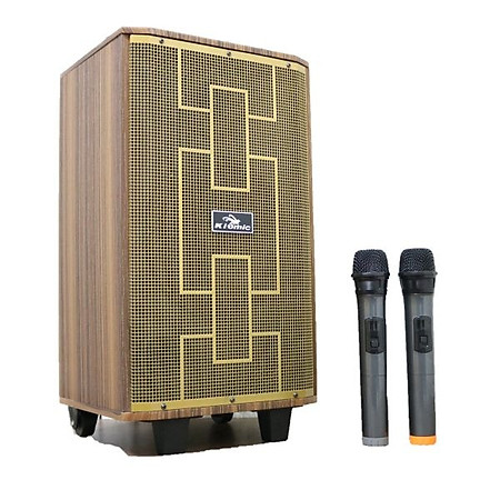 Loa kéo di động 2 tấc Kiomic K89 - Loa kéo hát karaoke - Đầy đủ cổng kết nối -  Tặng kèm 2 micro UHF - Công suất cao, chất lượng âm thanh cực chuẩn - Hàng nhập khẩu