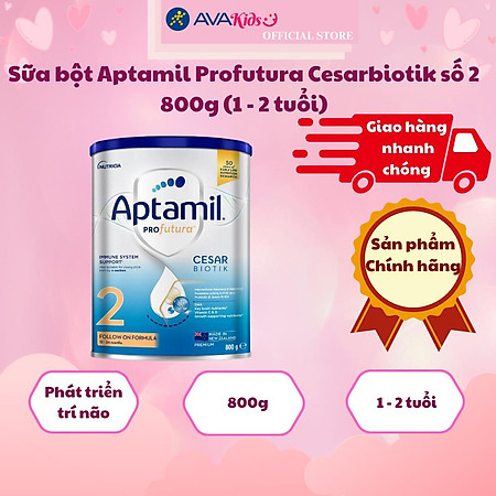 Sữa bột Aptamil Profutura Cesarbiotik số 2 800g (1 - 2 tuổi)