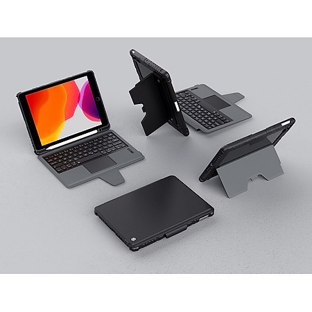 Bao da/ Case kiêm bàn phím Bluetooth cho iPad Gen 9 10.2 inch 2021 có Trackpad hiệu Nillkin - Hàng nhập khẩu