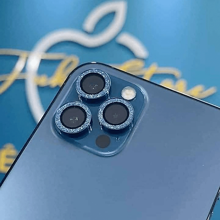Bộ miếng dán kính cường lực Camera Diamond đính đá cho iPhone 13 Pro/ 13 Pro Max hiệu Kuzoom Lens Ring - Hàng nhập khẩu