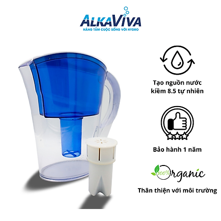 Bình lọc nước tạo kiềm AlkaViva 2l PERFECT PITCHER, hàng nội địa Mỹ