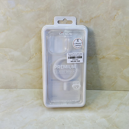 Ốp lưng Likgus trong suốt dành cho iPhone 14 Pro Max hỗ trợ sạc không dây - hàng chính hãng