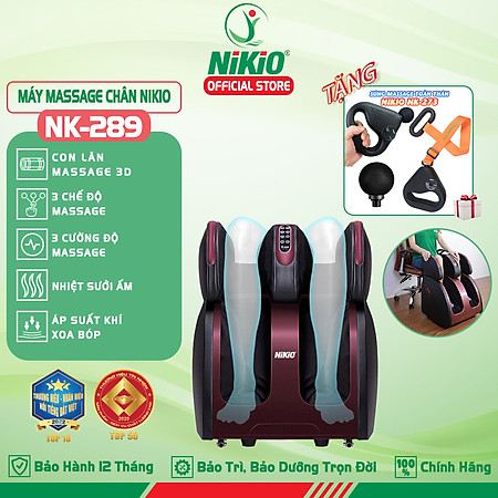Máy massage chân và bắp chân Nikio NK-289 - Massage đa dạng kế hợp nhiệt nóng làm ấm chân