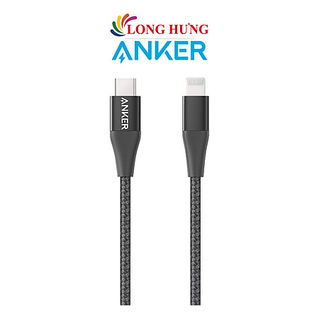 Cáp USB Type-C to iP Anker MFI PowerLine+ II 0.9m A8652/1.8m A8653 - Hàng chính hãng