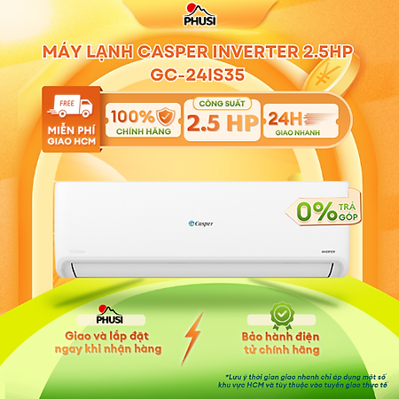 Máy lạnh Casper Inverter 2.5HP GC-24IS35 - Hàng Chính Hãng