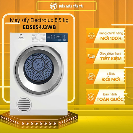 Máy sấy Electrolux 8.5 kg EDS854J3WB - Hàng chính hãng - Giao HCM và 1 số tỉnh thành