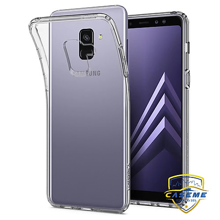 Ốp lưng dành cho Samsung Galaxy A8 (2018) silicon TPU dẻo trong suốt dày dặn chống sốc, chống xước cao cấp - Hàng chính hãng