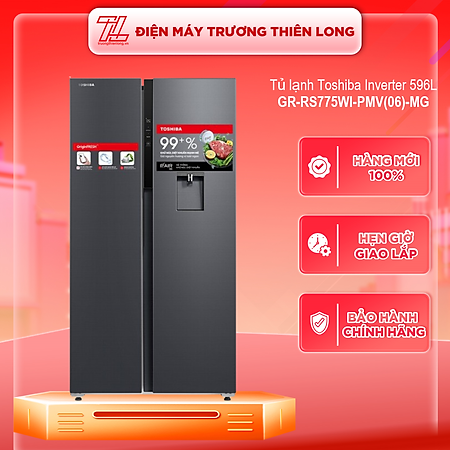 Tủ lạnh Toshiba GR-RS775WI-PMV(06)-MG Inverter 596 lít - Hàng chính hãng ( chỉ giao HCM )