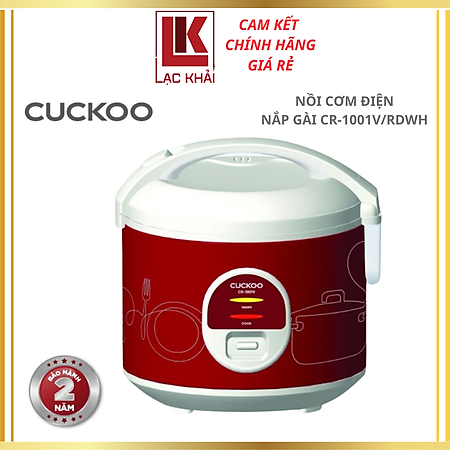 Nồi cơm điện nắp gài Cuckoo CR-1001V/RDWH, 1.8L, Hàng chính hãng - Bảo hành 24 tháng