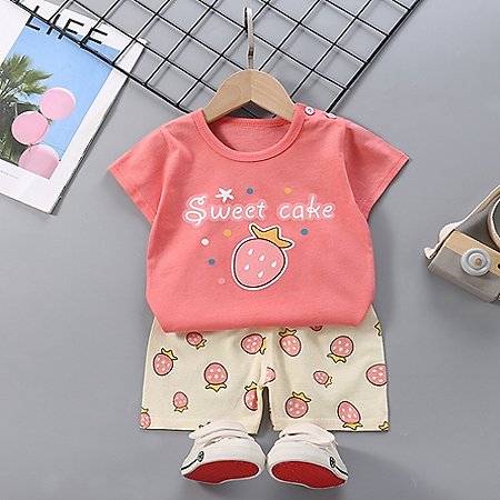 Đồ bộ cho bé gái Easy Baby từ 8-17kg, quần áo bé gái chất vải cotton thoáng mát (SG-410)