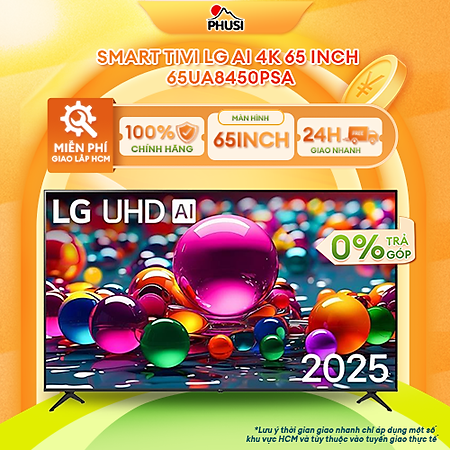 Smart Tivi LG AI 4K 65 inch 65UA8450PSA - Hàng Chính Hãng - Mới 100%