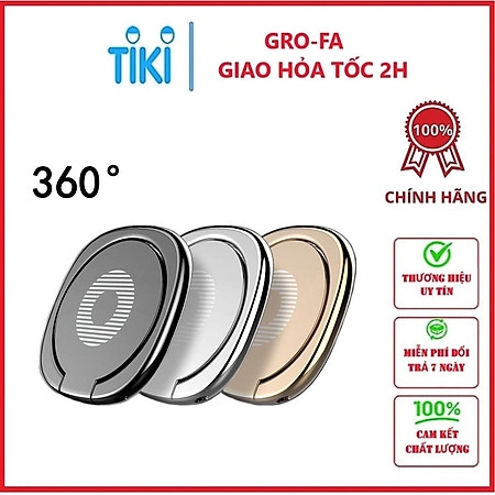 Combo 3 Nhẫn Điện Thoại Gấp Gọn Giúp Hạn Chế Rơi Vỡ Điện Thoại Xoay 360 Độ - Hàng chính hãng