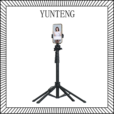 Gậy 4 chân chụp ảnh điện thoại Yunteng XC 90 tích hợp chân tripod và cằm tay selfie nhỏ gọn tiện lợi - Hàng chính hãng