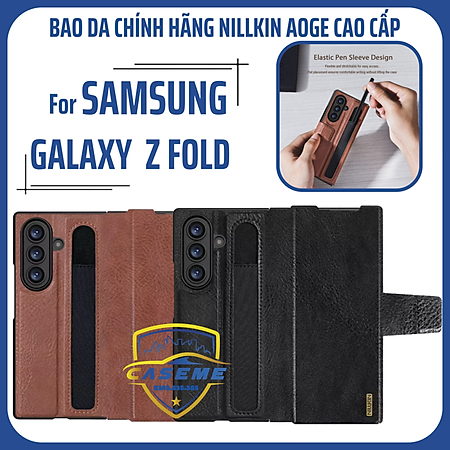 Bao Da Nillkin Aoge Leather Case Dành Cho Samsung Galaxy Z Fold7 – Sang Trọng, Siêu Bền, Bảo Vệ Toàn Diện - Hàng Chính Hãng