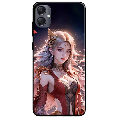 Ốp lưng cho Samsung A16 - A06 - A23 - A32 4G - A52 - M33 - Mỹ Nữ Áo Đỏ Đen - Hàng Chính Hãng