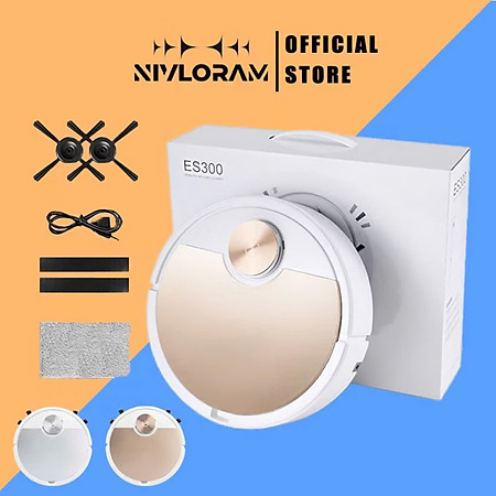 Robot Hút Bụi Lau Nhà, Máy Hút Bụi Thông Minh,Thiết kế nhỏ gọn làm sạch các vị trí khó như gầm giường ,tủ , ghế sofa . Hàng Nhập Khẩu