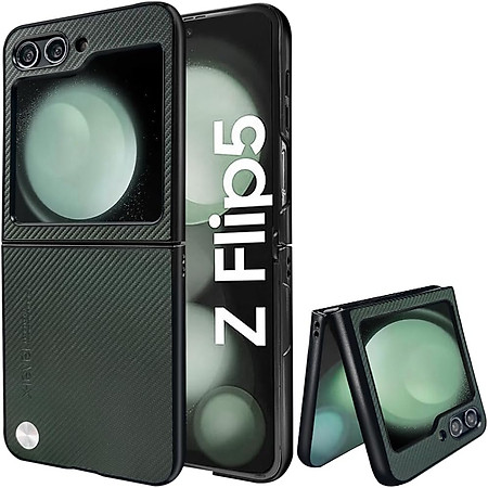 Ốp lưng dành cho Samsung Galaxy Z Flip 5 hiệu X Level Sợi carbon đẹp bền chắc không bám vân tay chống va đập - hàng nhập khẩu