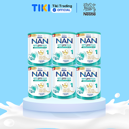 Thùng 6 lon Sản Phẩm Dinh Dưỡng Nestlé NAN OPTIPRO PLUS 1 800g/lon