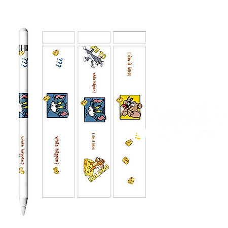 Miếng Dán Bút Skin Dành Cho Apple Pencil 1/2 Bộ 3 Hình Chống Trầy- Hàng chính hãng