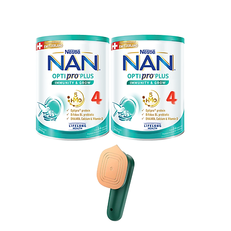 Combo 2 lon Sữa bột NAN OPTIPRO PLUS 4 Nestle Bé 2 - 6 tuổi 800g/lon Giúp tiêu hóa tốt
