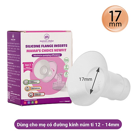 Trợ Phễu Silicone Mama's Choice NewFit, Đệm Hạ Size Phễu Size 15-17-19-21mm, Hút Sữa Hiệu Quả và Êm Ái - 1 Cái